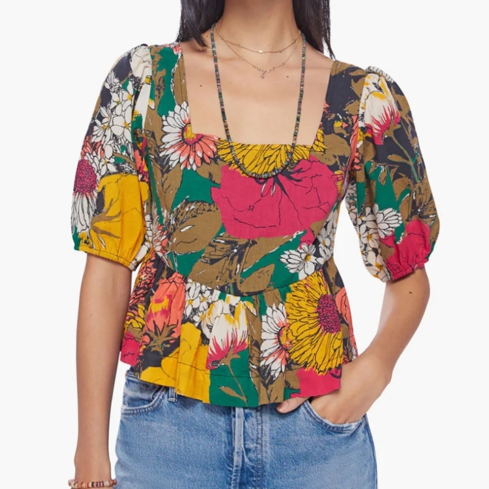 NWT. MOTHER The Darlin Top. Size Large